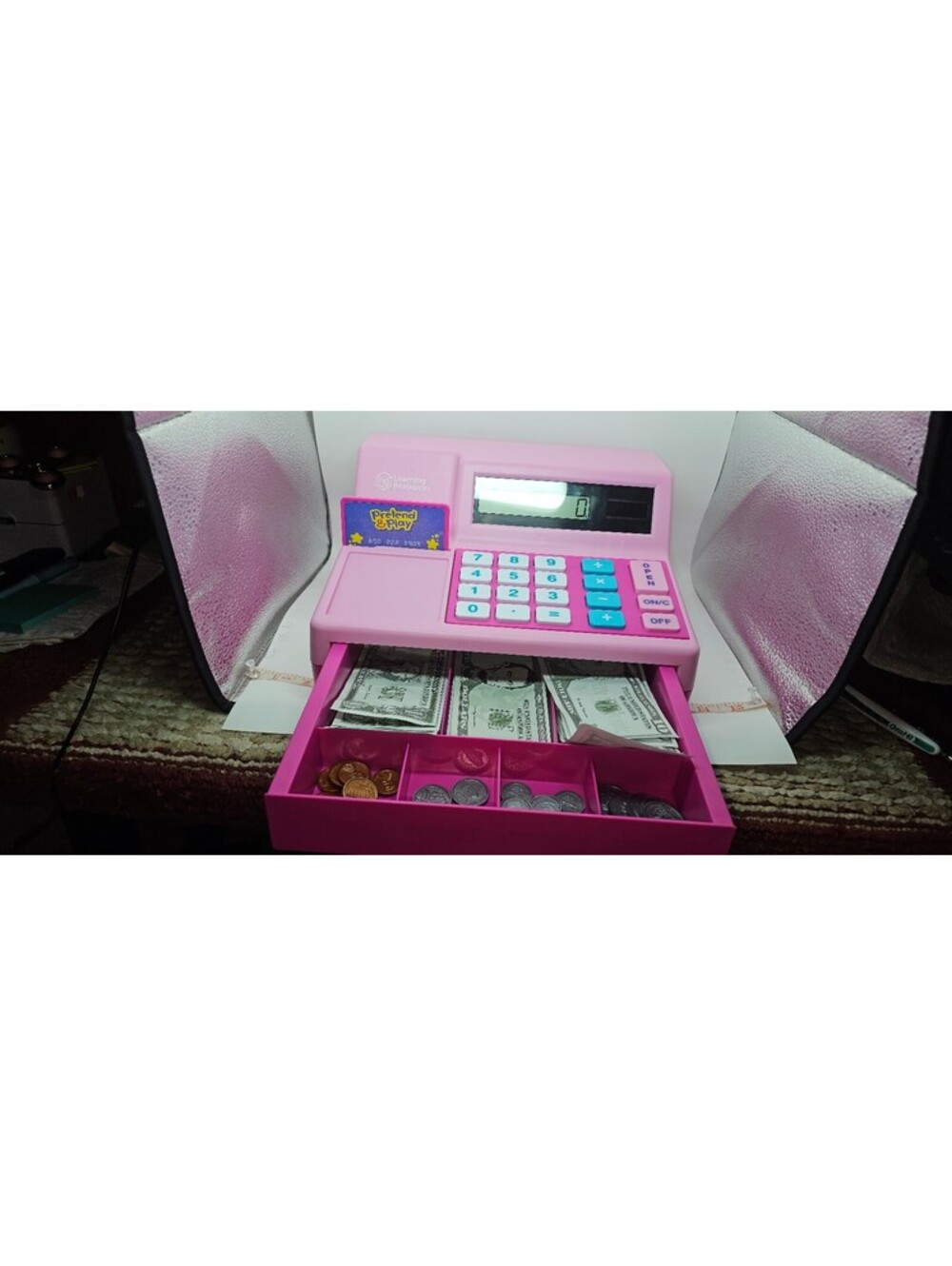 Learning Resources Pretend & Play Calculator Cash Register Toy for Kids - Picture 4 of 16